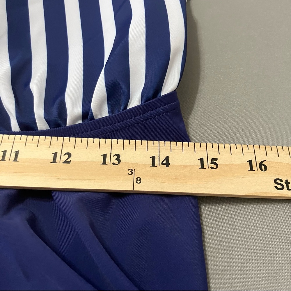 BLOOMCHIC NWT Striped Tankini Swim Top 14/16 - Picture 12 of 13